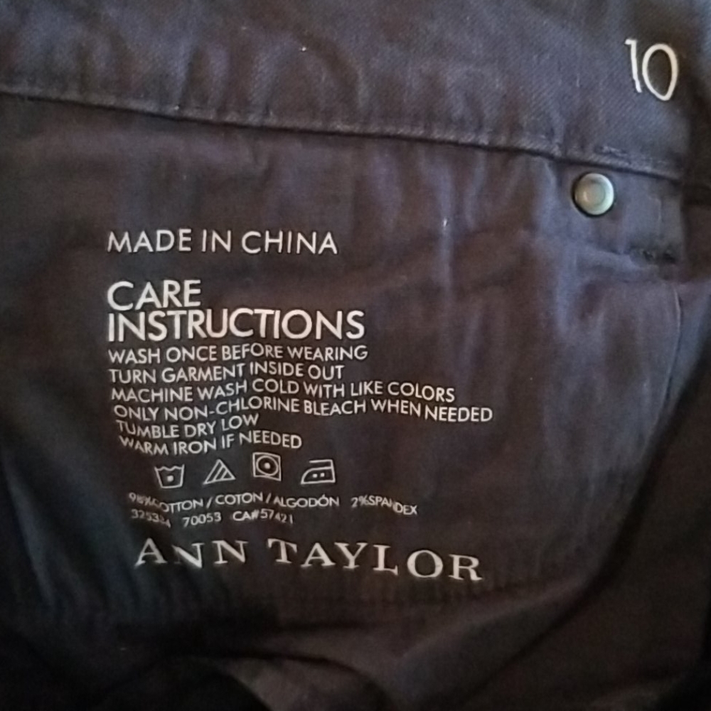 Ann Taylor Black Khakis - Picture 2 of 3